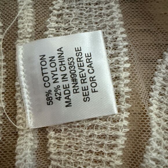 Rebellion Coquette Open Duster‎ Cardigan Antique Cream Embroidered Floral Lace - Picture 13 of 14